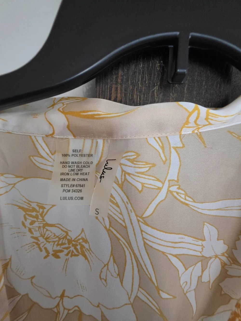 Lulu's Cream and Tan Floral Kimono Robe